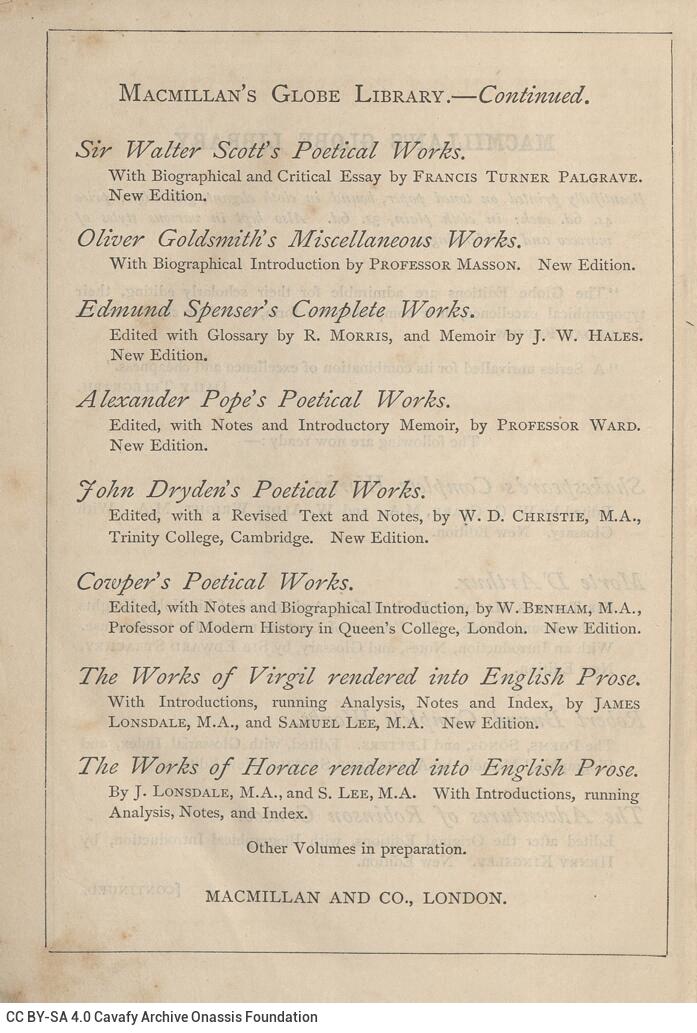 18 x 12 cm; 2 s.p. + VIII p. + 1075 p. + 7 s.p., l. 1 handwritten note in Gothic writing in black ink on verso, p. [I] half-t